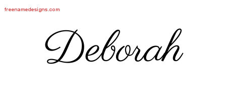 Classic Name Tattoo Designs Deborah Graphic Download