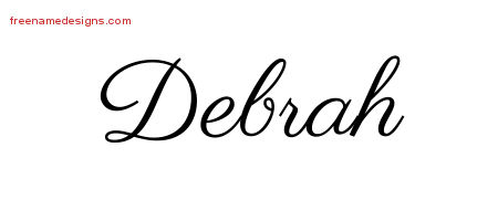 Classic Name Tattoo Designs Debrah Graphic Download