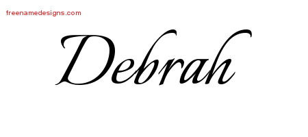Calligraphic Name Tattoo Designs Debrah Download Free