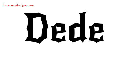 Gothic Name Tattoo Designs Dede Free Graphic