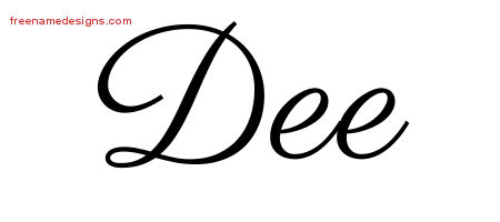 Classic Name Tattoo Designs Dee Printable