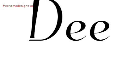 Elegant Name Tattoo Designs Dee Free Graphic