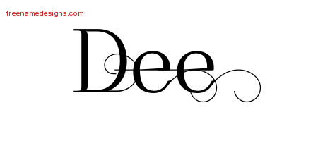 Decorated Name Tattoo Designs Dee Free