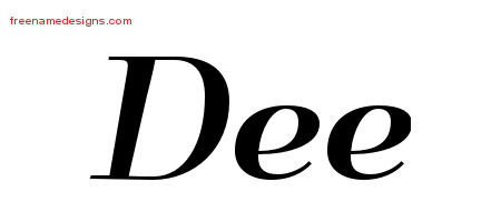 Art Deco Name Tattoo Designs Dee Graphic Download