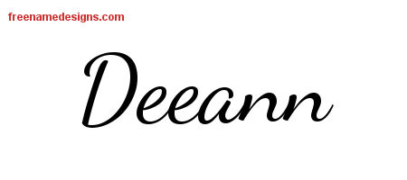 Lively Script Name Tattoo Designs Deeann Free Printout
