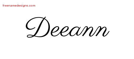 Classic Name Tattoo Designs Deeann Graphic Download
