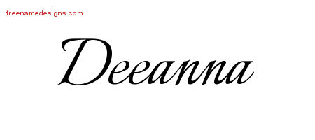 Calligraphic Name Tattoo Designs Deeanna Download Free