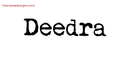 Vintage Writer Name Tattoo Designs Deedra Free Lettering