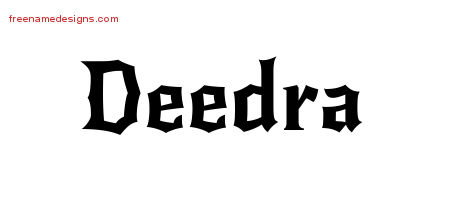 Gothic Name Tattoo Designs Deedra Free Graphic