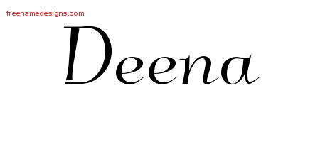Elegant Name Tattoo Designs Deena Free Graphic