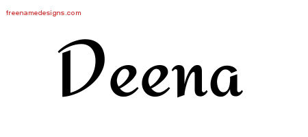 Calligraphic Stylish Name Tattoo Designs Deena Download Free