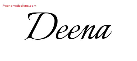 Calligraphic Name Tattoo Designs Deena Download Free
