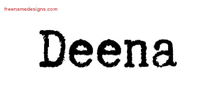 Typewriter Name Tattoo Designs Deena Free Download
