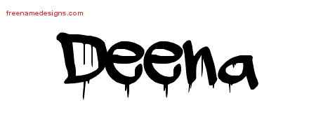 Graffiti Name Tattoo Designs Deena Free Lettering