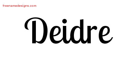 Handwritten Name Tattoo Designs Deidre Free Download