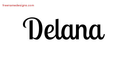 Handwritten Name Tattoo Designs Delana Free Download