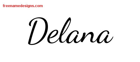 Lively Script Name Tattoo Designs Delana Free Printout