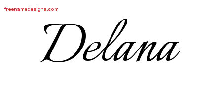 Calligraphic Name Tattoo Designs Delana Download Free
