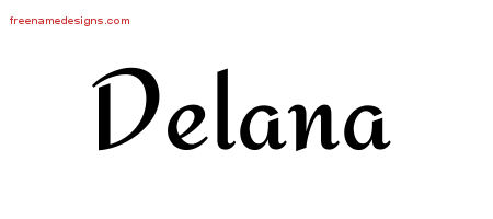 Calligraphic Stylish Name Tattoo Designs Delana Download Free