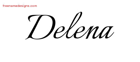Calligraphic Name Tattoo Designs Delena Download Free