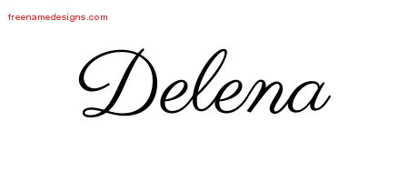 Classic Name Tattoo Designs Delena Graphic Download