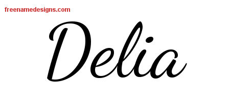 Lively Script Name Tattoo Designs Delia Free Printout