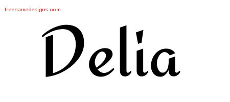 Calligraphic Stylish Name Tattoo Designs Delia Download Free