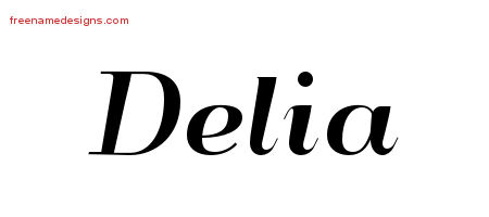 Art Deco Name Tattoo Designs Delia Printable