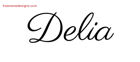Classic Name Tattoo Designs Delia Graphic Download