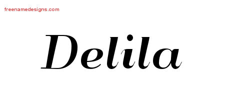 Art Deco Name Tattoo Designs Delila Printable