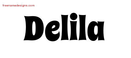 Groovy Name Tattoo Designs Delila Free Lettering
