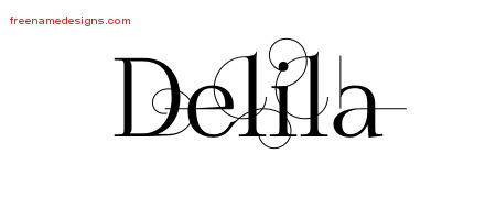 Decorated Name Tattoo Designs Delila Free