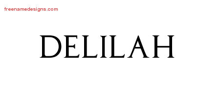 Regal Victorian Name Tattoo Designs Delilah Graphic Download