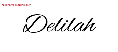 Cursive Name Tattoo Designs Delilah Download Free