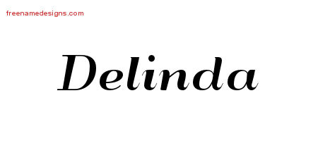 Art Deco Name Tattoo Designs Delinda Printable