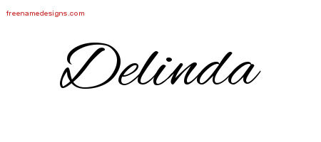 Cursive Name Tattoo Designs Delinda Download Free
