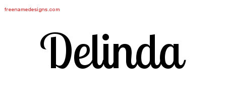 Handwritten Name Tattoo Designs Delinda Free Download
