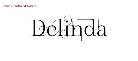 Decorated Name Tattoo Designs Delinda Free