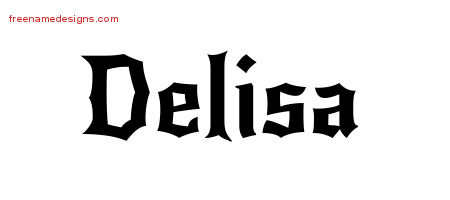 Gothic Name Tattoo Designs Delisa Free Graphic