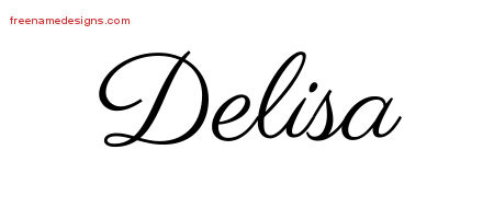 Classic Name Tattoo Designs Delisa Graphic Download