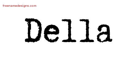 Typewriter Name Tattoo Designs Della Free Download