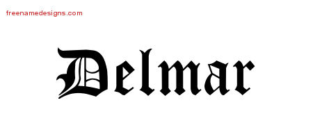 Blackletter Name Tattoo Designs Delmar Printable