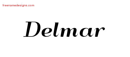 Art Deco Name Tattoo Designs Delmar Graphic Download