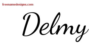 Lively Script Name Tattoo Designs Delmy Free Printout