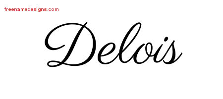 Classic Name Tattoo Designs Delois Graphic Download