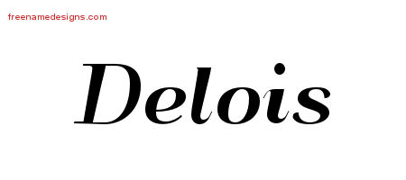 Art Deco Name Tattoo Designs Delois Printable