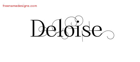 Decorated Name Tattoo Designs Deloise Free