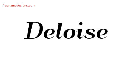 Art Deco Name Tattoo Designs Deloise Printable