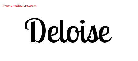 Handwritten Name Tattoo Designs Deloise Free Download