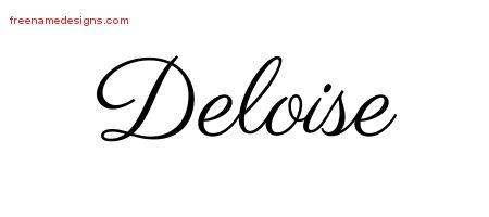 Classic Name Tattoo Designs Deloise Graphic Download